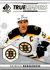 2022 SP Authentic Patrice Bergeron True Leaders #TL-23 Boston Bruins