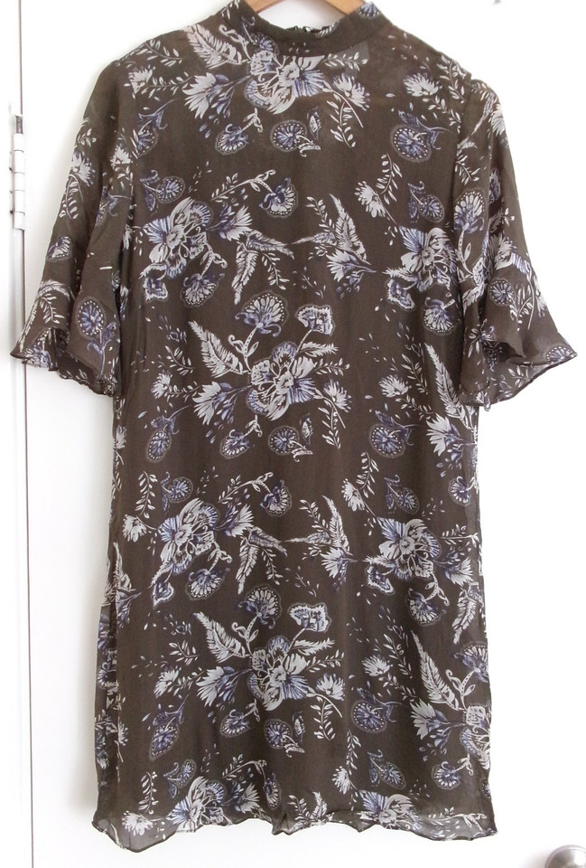 Witchery Hi Neck Above Knee Georgette Separate Slip Dress Size 10