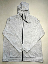 Nike Dri-FIT Men's Gray Fleece Full Zip Hooded Hoodie w/ Pockets XL
