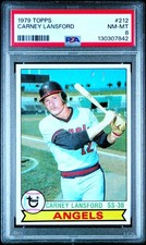 Carney Lansford Rookie Card 1979 Topps #212 Batting Champ 1989 A's WS RC PSA 8