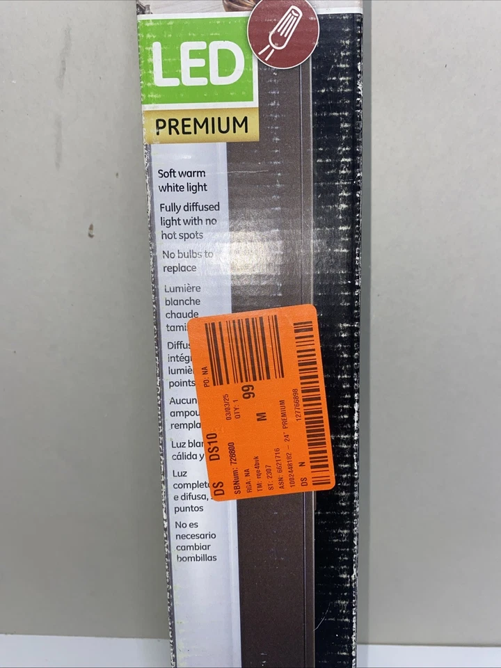 GE LED Direct Wire Dimmable Under Cabinet Light Oil-Rubbed Bronze 24" 991 - Image 3 of 4