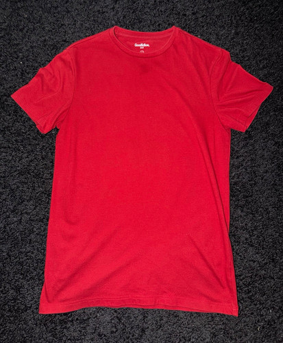 Goodfellow & Co Lyndale Tee Men's S Regular Red Crew Neck Short Sleeve Solid Tee