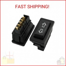 Unlorspy 2Pcs 5 Pin Car Power Window Switch 12V 20A 5 Pin Momentary DPDT Rocker
