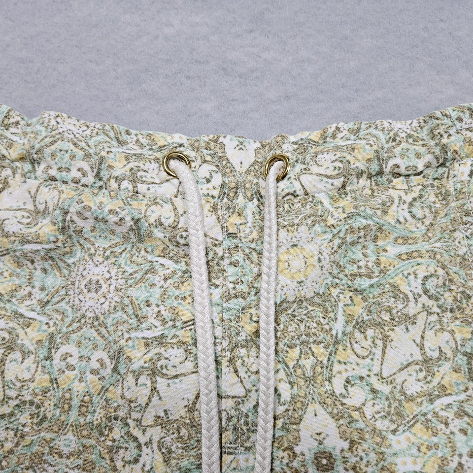 Pantalones Cortos Cato Mezcla de Lino Para Mujer 40x5 Elástico Cordón Cintura Bolsillos tiro Alto Foto 3 de 4