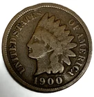 1900 Indian Head Cent Penny Good Condition 1c One Cent US Coin Free Ship - 3393