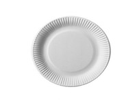 "25 Einweg Pappteller Imbissteller Teller Pappe \"Pure\" Rund Ø 23 Cm Weiss"