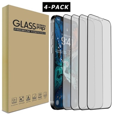 4-Pack For Apple iPhone XS Max/XS/XR/X Case Friendly Glass Screen Protector Film