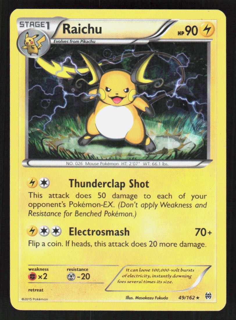 Pokemon Raichu 49/162 Rare BREAKthrough (MP)