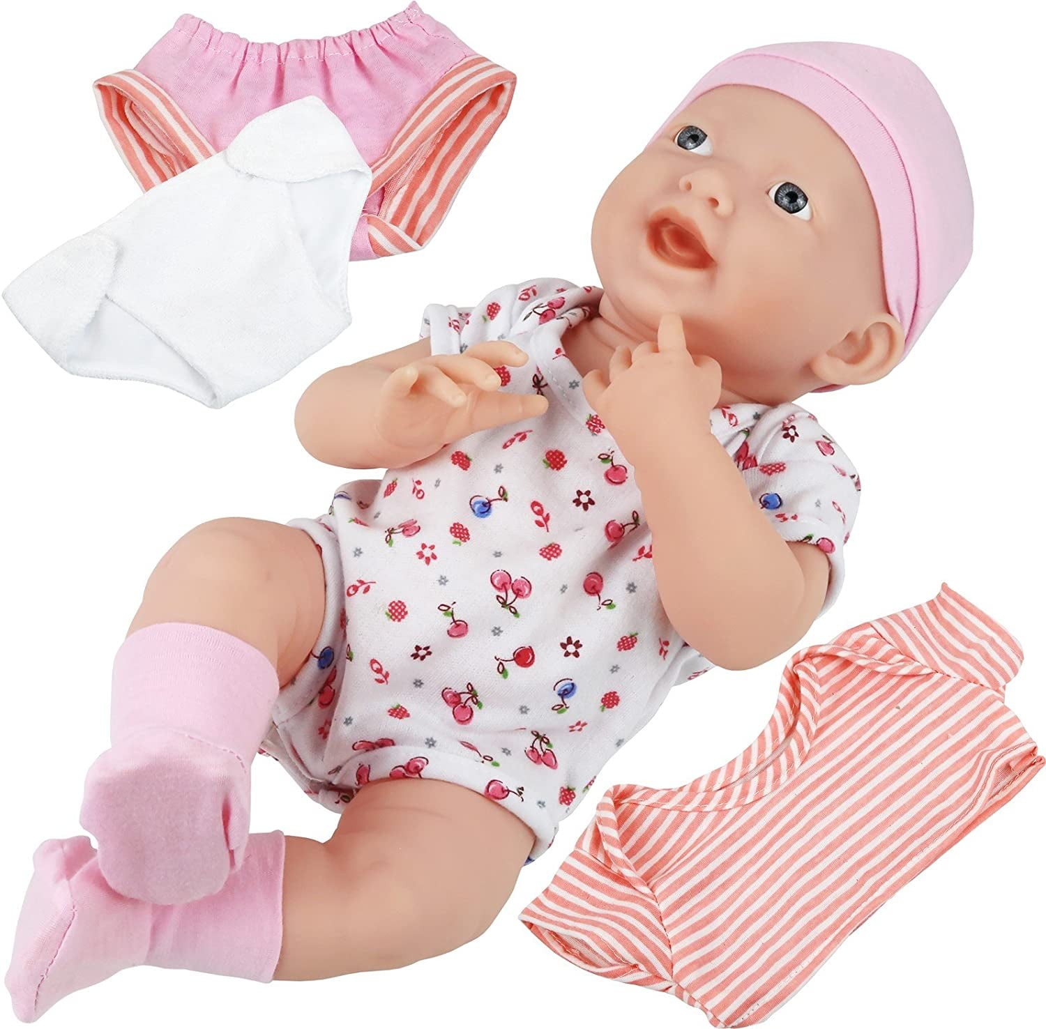 Click N' Play Newborn Baby Doll Clothes And Diaper Changing Set.