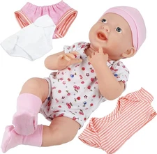 Click N' Play Newborn Baby Doll Clothes And Diaper Changing Set.