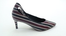 Kurt Geiger Women's Size 7.5 Burgundy Faux Snakeskin Leather Stiletto
