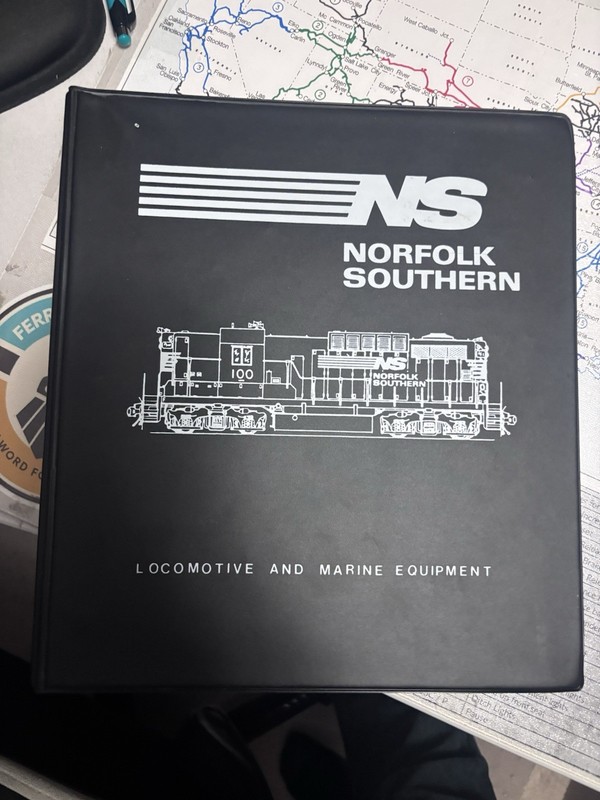 Norfolk southern Railroad And Marine Equipment Diagram Book And Binder 1984