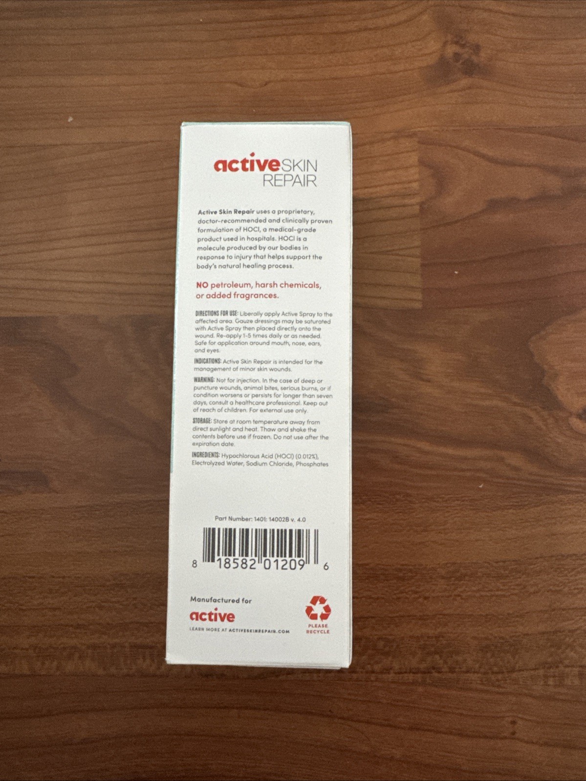 Active Skin Repair - Medical Grade Skin & Wound Repair, Sting Free Spray 3 fl oz