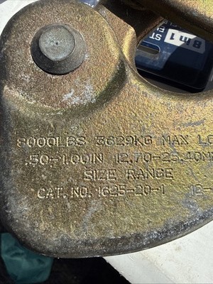 Klein Tool Cable Puller Rope Grip 8000 lb 1625-20 Gold .28'' To .750'' Wire Cable+
