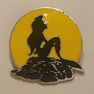 Disney Pin 125332 Ariel Silhouette Sitting on Rock Little Mermaid Free Shipping.