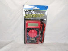 Cen-Tech 7 Function Digital Multimeter AC/DC Red