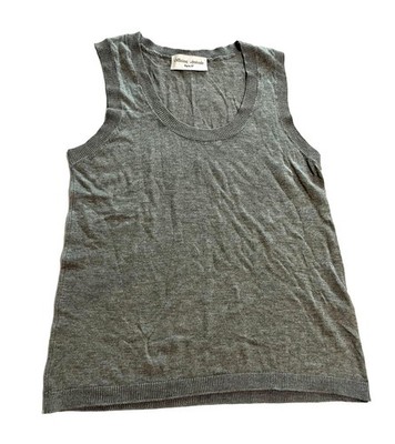 Officine Generale Esra Knit Sweater Tank Top in Grey