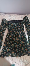 Boohoo black floral long-sleeve dress/romper UK Size 10
