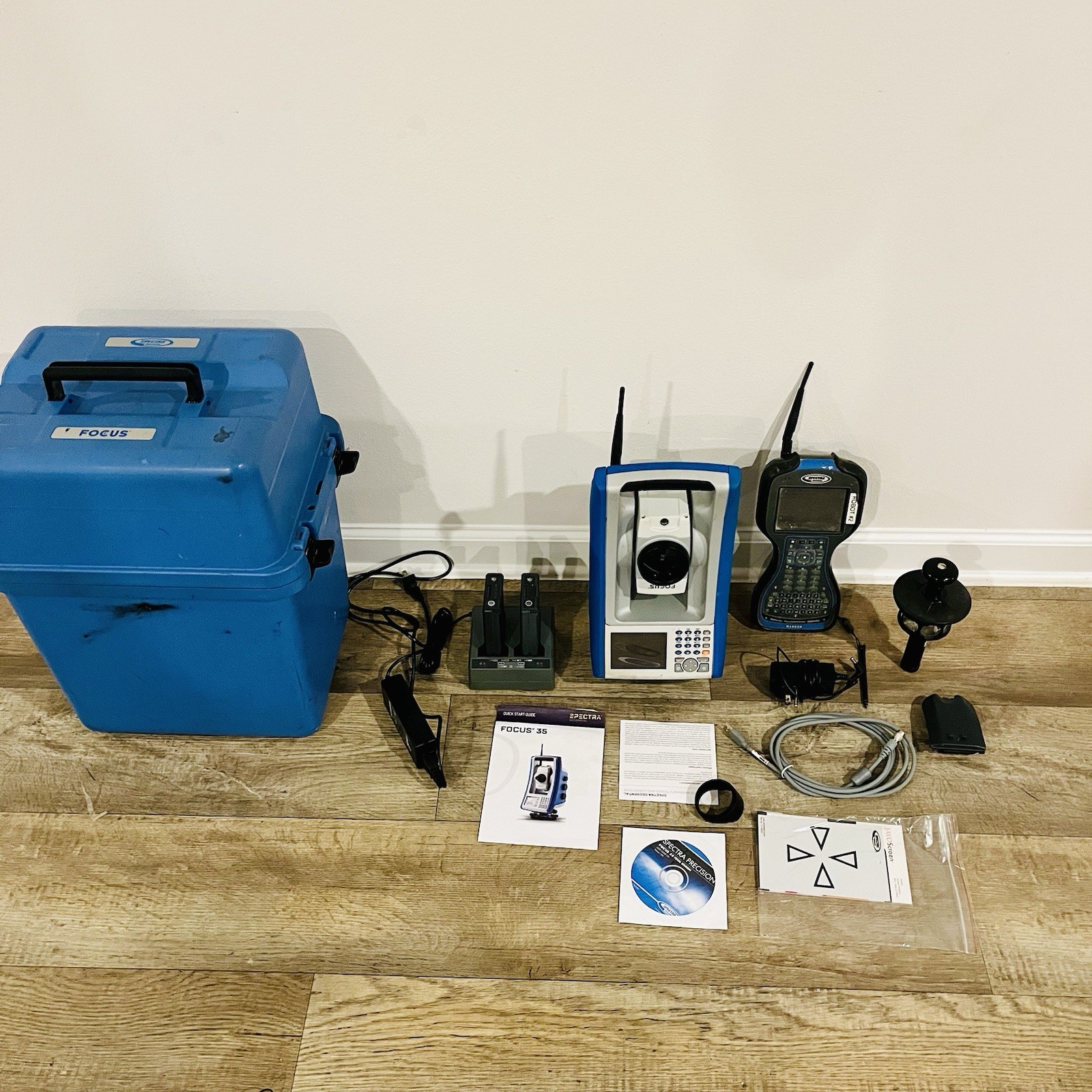 Spectra Focus 35 3” Total Station With Spectra Ranger 3 Survey Pro ROBOTICS