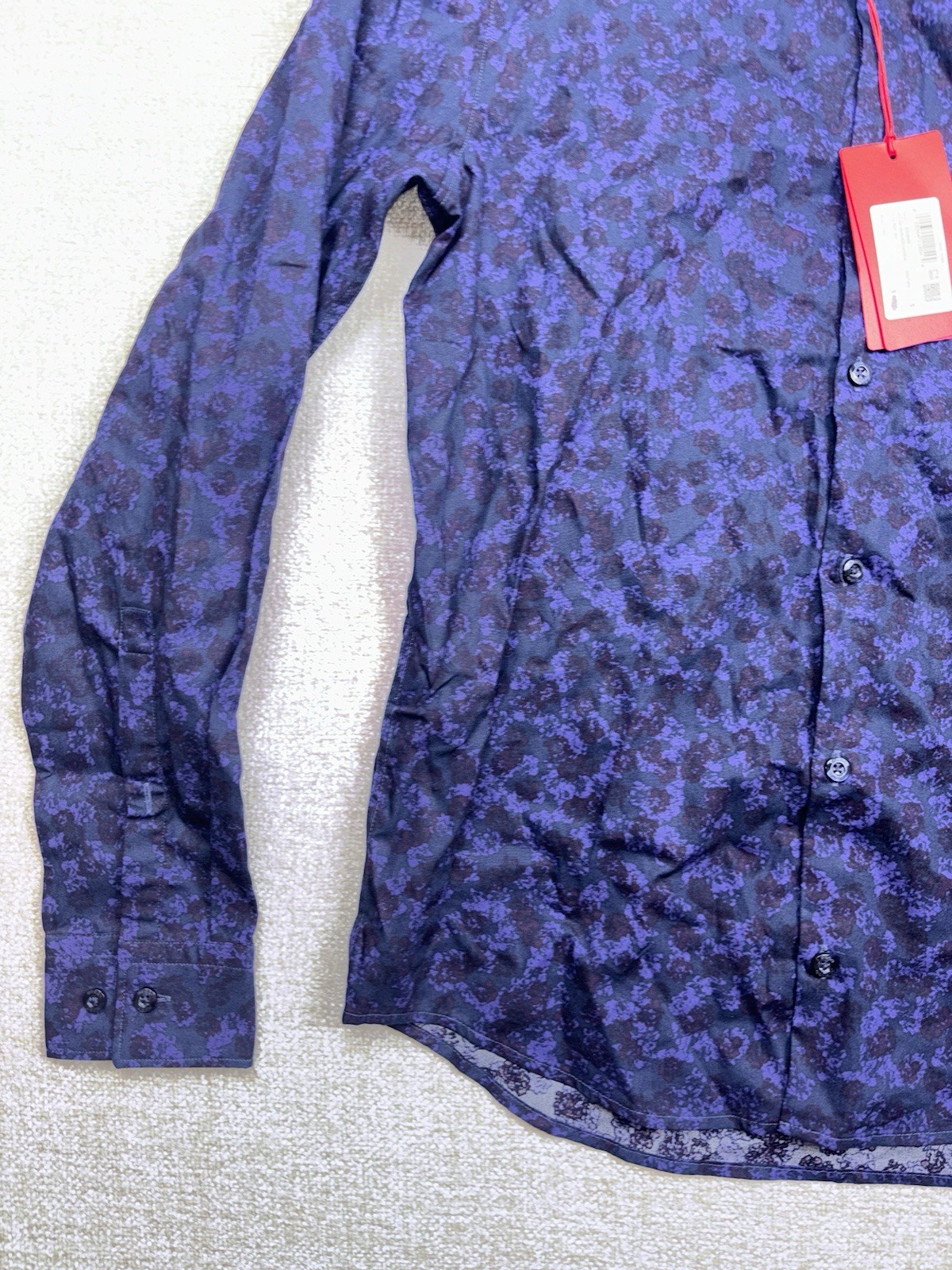 Hugo Boss Mens Button Up Dress Shirt Size Small /s Dark Blue thumbnail 5