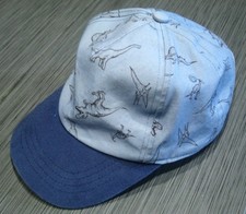 Kids Baseball Type Snapback Adjustable Blue Sun Hat Dinosaur Theme