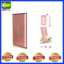 500GB Ultra Slim Portable External HDD in Rose Pink – Fast USB 3.0 Design