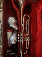 Vintage Frank Holton Trumpet Gold & Silver  T500 Al Hirt Special From 1966