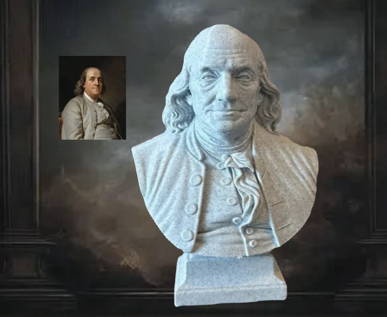 Benjamin Franklin Bust, Founding Father of the United States Statue