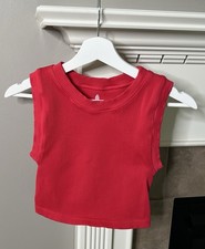 Free People Movement Size M/L Happiness Runs Crop Tank Top Ribbed Red