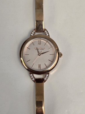 Caravelle Women S Crystal Analog Stainless Watch Rose Gold Bracelet New  Battery