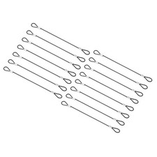 15Pcs Safety Cable Lock 8 Inch Steel Security Wire Stage Lighting Rope Black