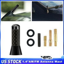 Universal 1.4" Antenna inches Car aerial Carbon Fiber Radio AM FM Antena Black