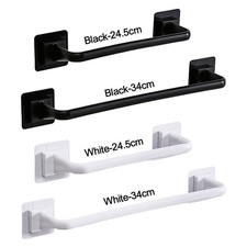 Self Adhesive Towel Rod Towel Bar Stick On Wall Bath Towel Holder Rail Racks