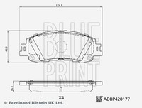 Bremsbelagsatz BremsklöTze Vorderachse FüR Toyota Yaris P21 PA1 PH1