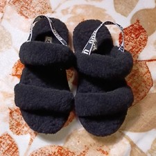 UGG Black Fuzzy For Girls Size 4