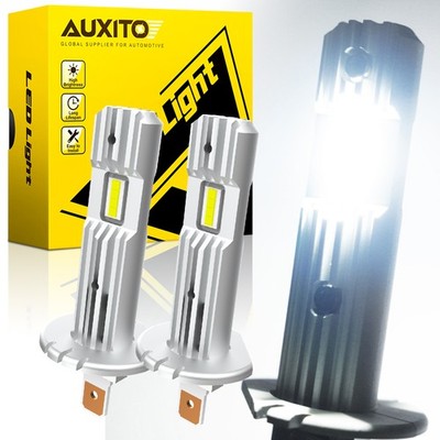 2PCS AUXITO H1 LED Bulbs High Low Beam 6500K White Super Bright Headlight Canbus