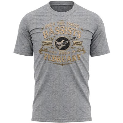 Herren Geburtstag T-Shirt Only The Finest Bassists Are Born In February Geschenk Papa