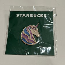 Exclusive 2026 Starbucks Unicorn Horse Frappuccino Pin Brand New Gold Purple Blu