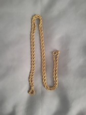 Unsigned Goldtone Rope Chain Nice Condition 28 Inches