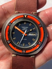 Diver Rare Jumbo Longines Admiral 8557 NOS 20 ATM Sub Bakelite Bezel Vintage