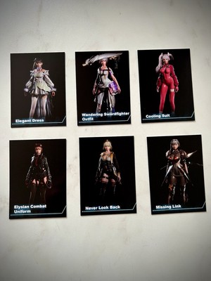 Stellar Blade X Nikke Komplettsatz 6 Outfit Karten Playstation Sammeln