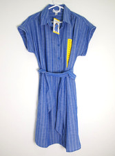 Nine West Size Medium Blue Shirt Dress