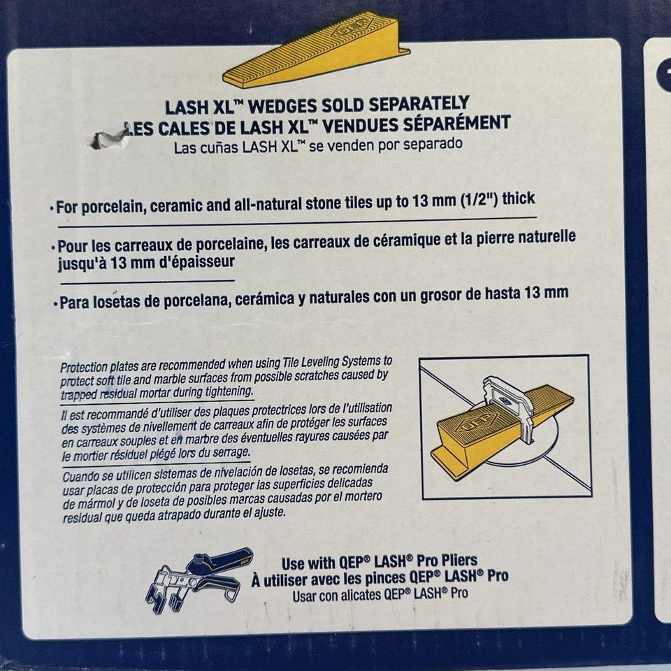 QEP LASH White 1/16 in. Clip, Part A of 2-Part Tile Leveling System 1000 Pack - Image 4 of 4