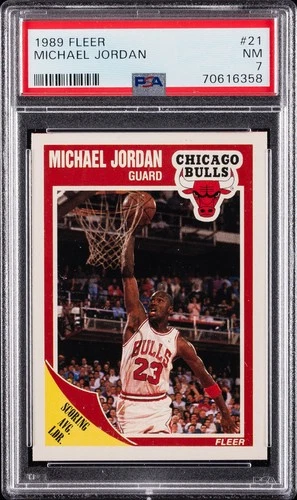 1989 FLEER #21 MICHAEL JORDAN PSA 7
