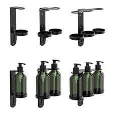 Space saving Soap Dispenser Bottle Holder Wall Mount Organizer for Bathroom