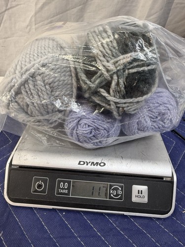 Loops & Threads Charisma Yarn Lot 4 Skeins Sorbet Silver Tweed Charcoal Blue