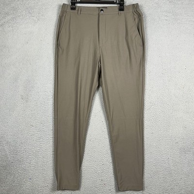 CUTS Pants Men XL Olive Tan AO Performance Technical Chino Tapered Elastic Waist