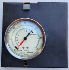 Vtg Sears Vacuum Tester Gauge Kit 244-2114 Automotive Engine Diagnostic Working Vtg Sears Vacuum Tester Gauge Kit 244-2114 Automotive Engine Diagnostic Working