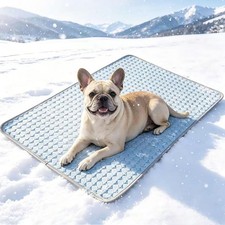 Summer Cooling Mat for Dogs and cats, Non-Slip Ice Silk Self Cool Mat for Med...