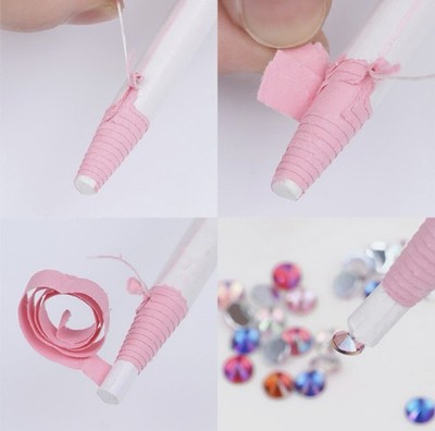 1 Stck. Strass Flatback Tonabnehmer Selbstschärfend Picker Bleistift Kristall & Edelstein